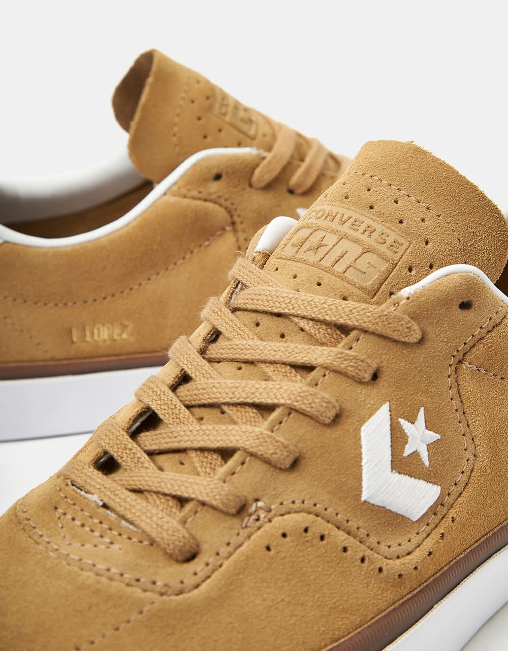 Converse Louie Lopez Pro Gamuza zapatos de skate - Toadstool Tan/Dark Whiskey