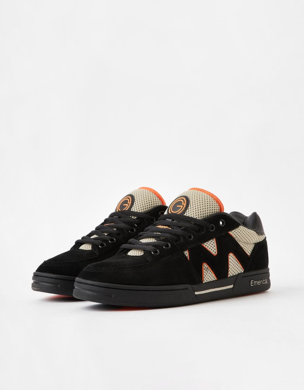 Emerica OG-1 Skate Shoes - Black/Tan/Orange