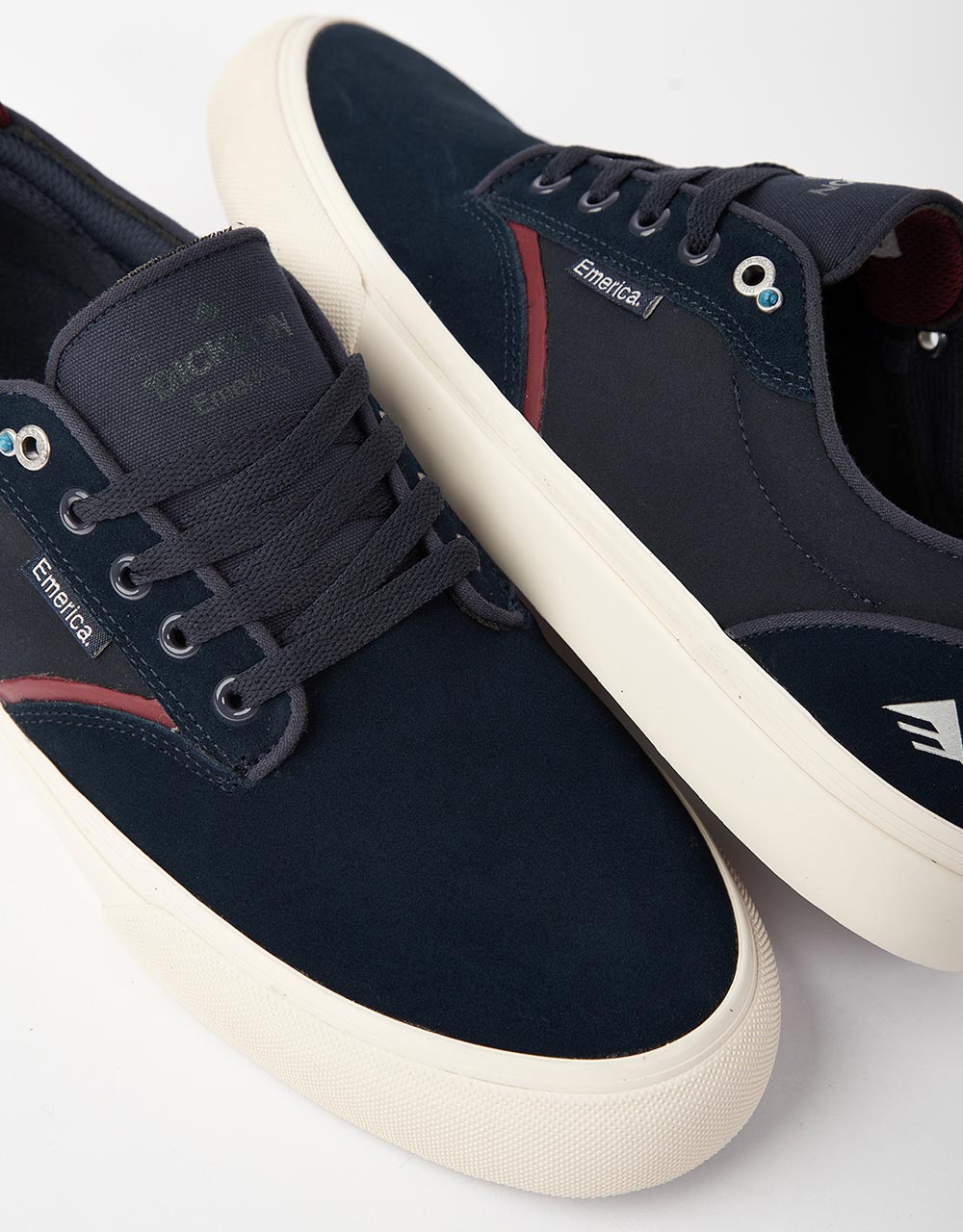 Emerica Dickson Skate Shoes - Navy/Red