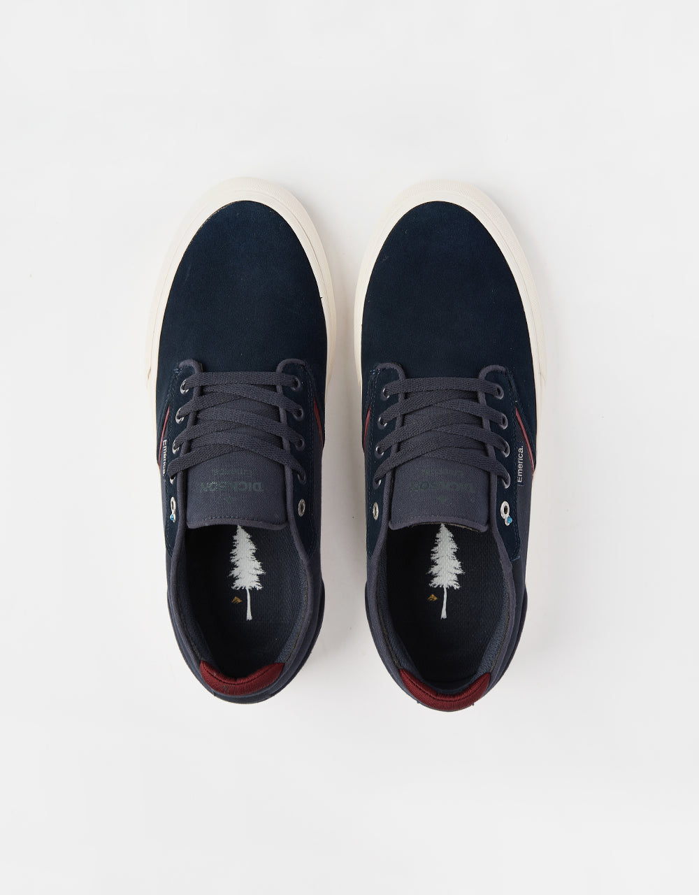 Emerica Dickson Skate Shoes - Navy/Red