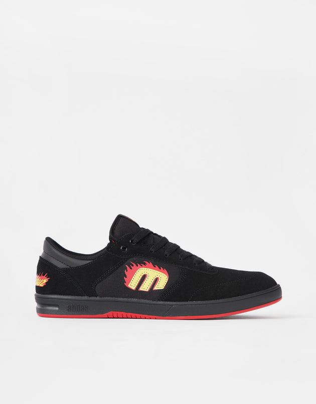 Etnies x Santa Cruz Windrow 'Flame Pack' Skate Shoes - Black/Red/Black