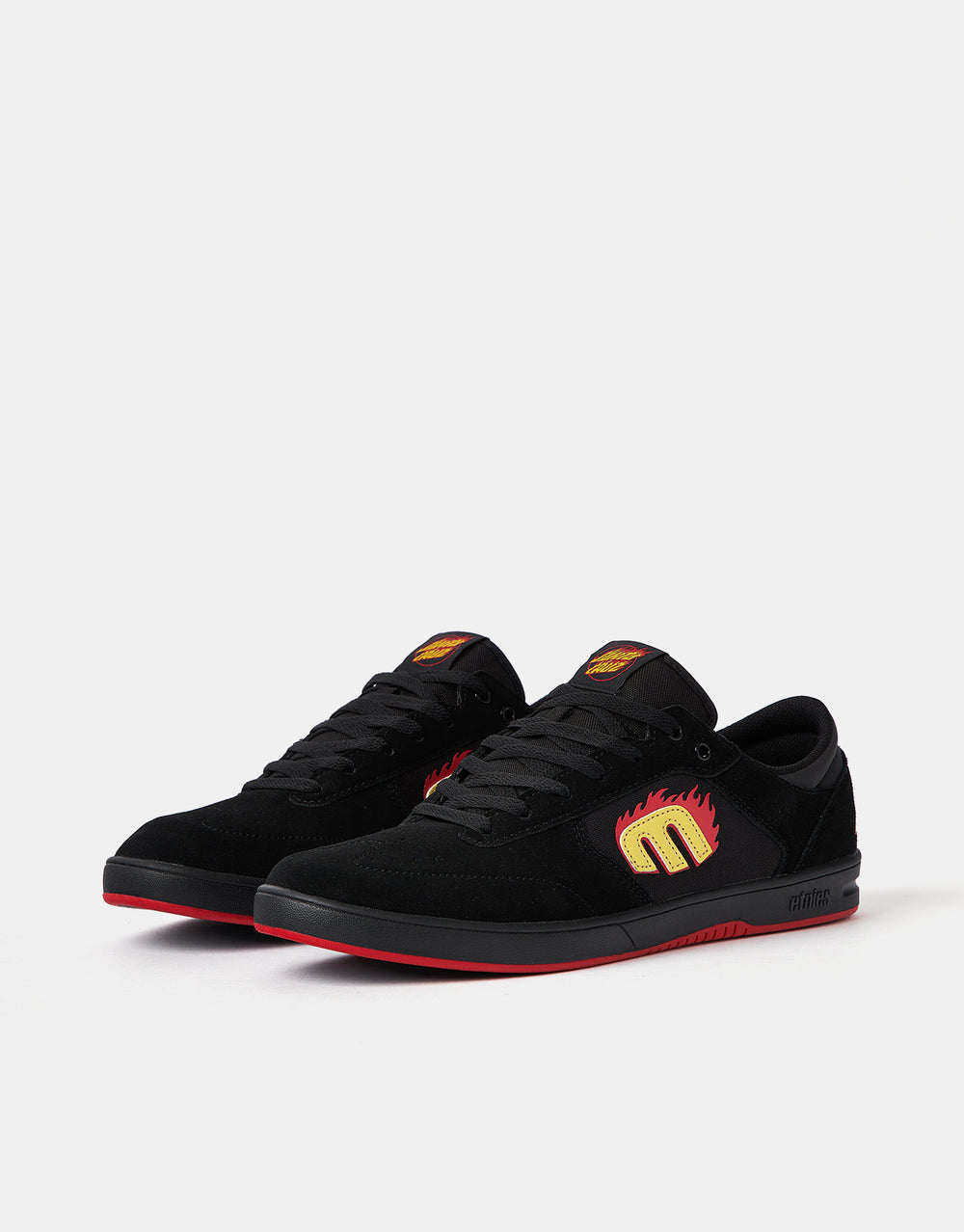 Etnies x Santa Cruz Windrow 'Flame Pack' Skate Shoes - Black/Red/Black