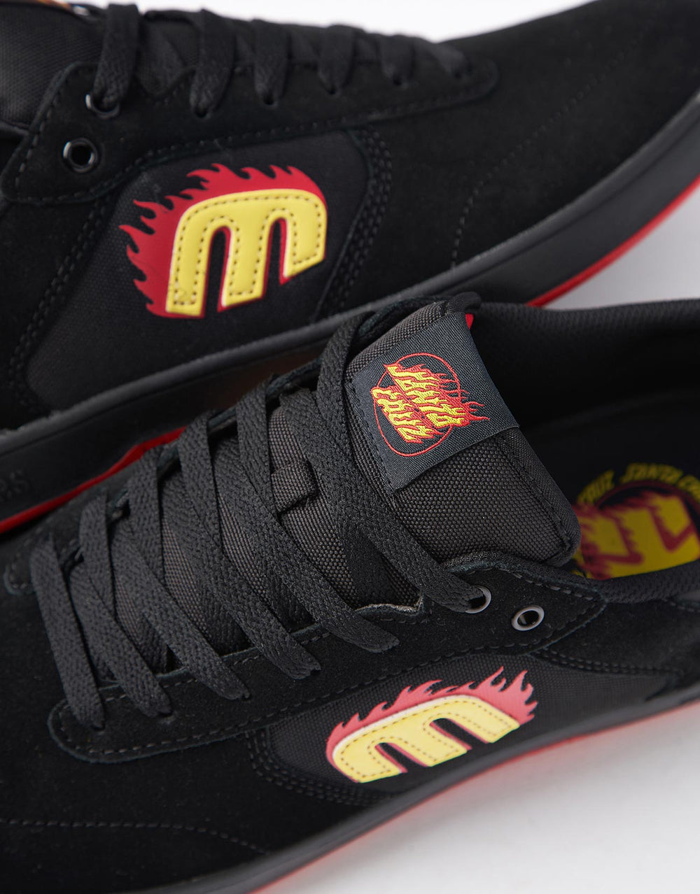 Etnies x Santa Cruz Windrow 'Flame Pack' Skate Shoes - Black/Red/Black