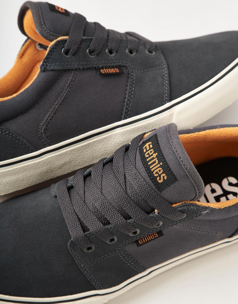 Etnies Barge LS Skate Shoes - Dark Grey/Black/Orange