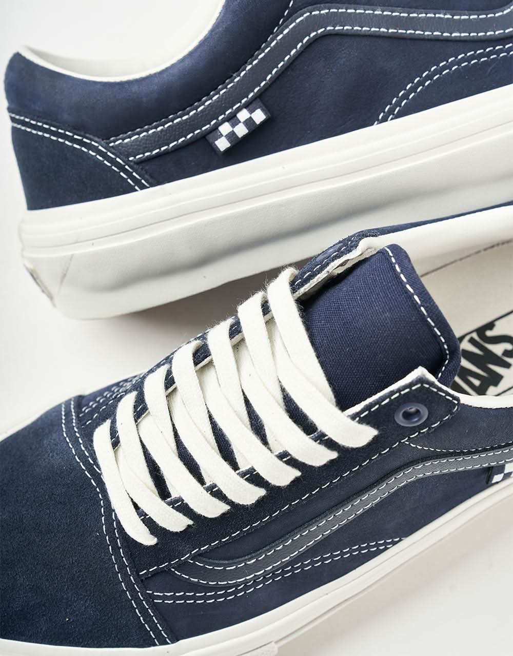 Vans Skate Old Skool Shoes - Wrapped Deep Navy/Vintage White