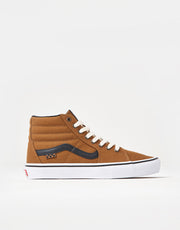 Vans Skate Sk8-Hi R1 UK Exclusive Shoes - Duck Canvas Golden Brown