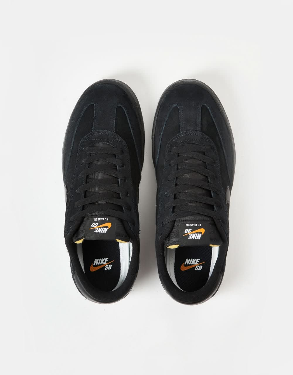 Nike SB FC Classic Skate Shoes - Black/Black-Black-Vivid Orange