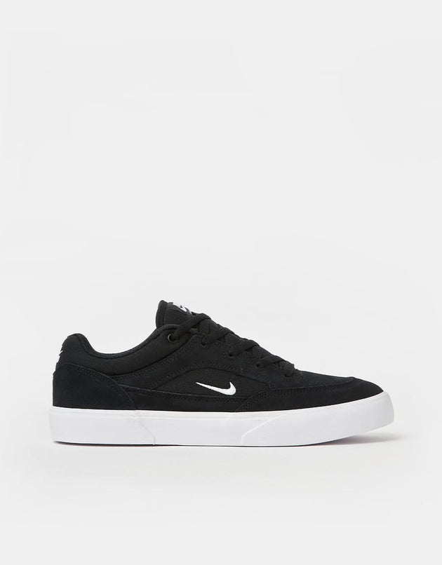 Nike SB Malor Skate Shoes - Black/White-Black-White