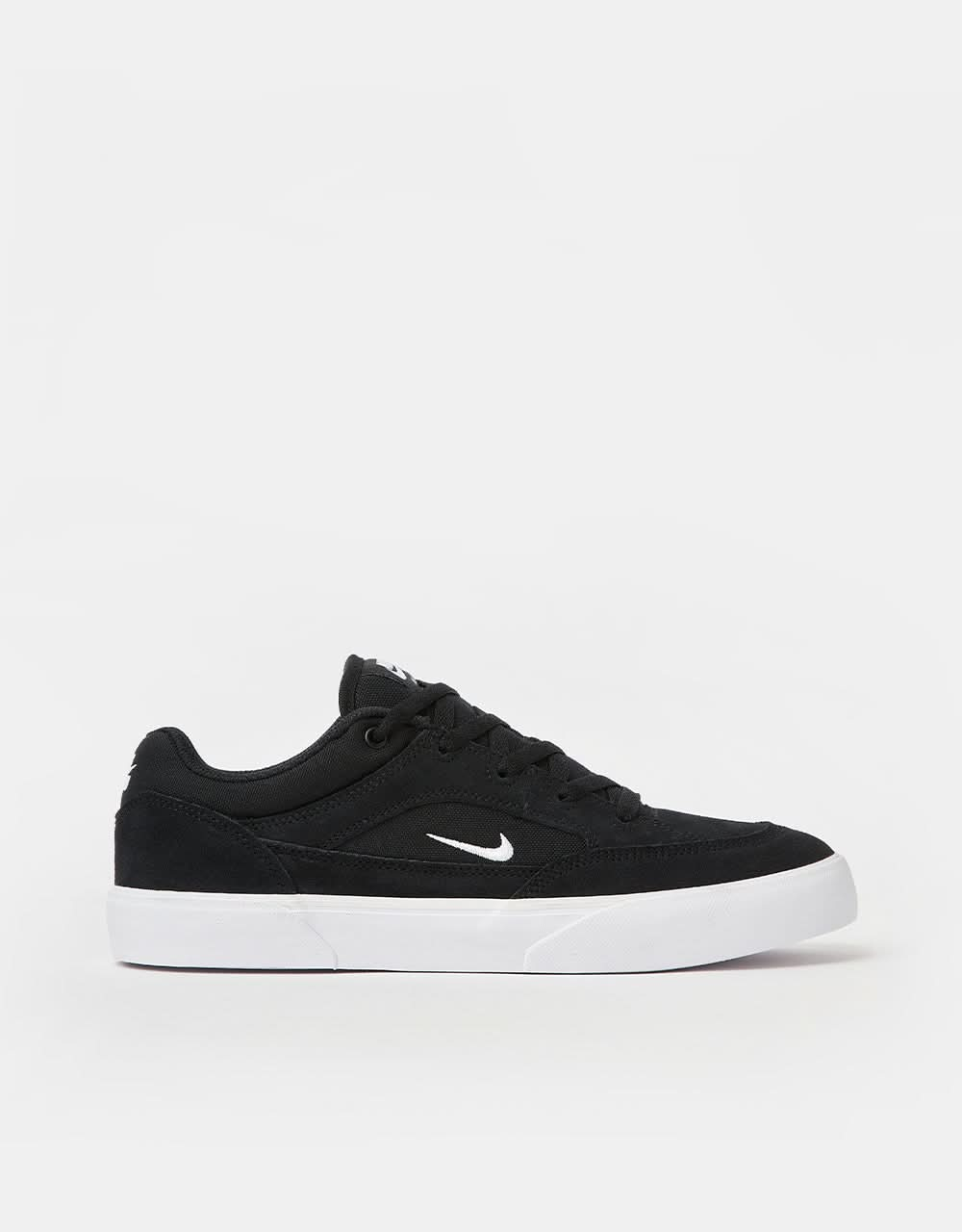 Nike SB Malor Skate Shoes - Black/White-Black-White