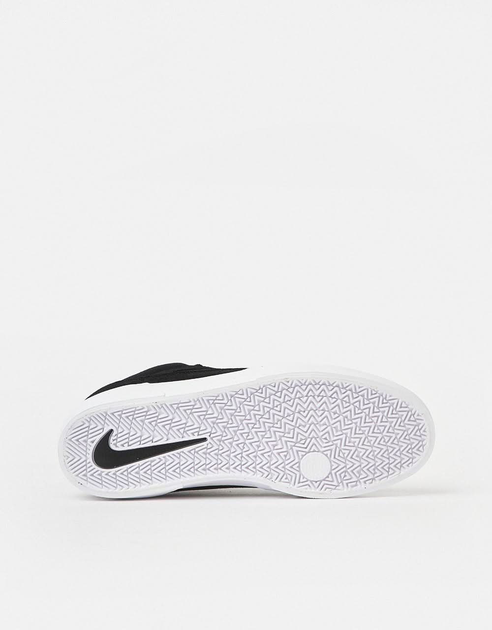 Nike SB Malor Skate Shoes - Black/White-Black-White