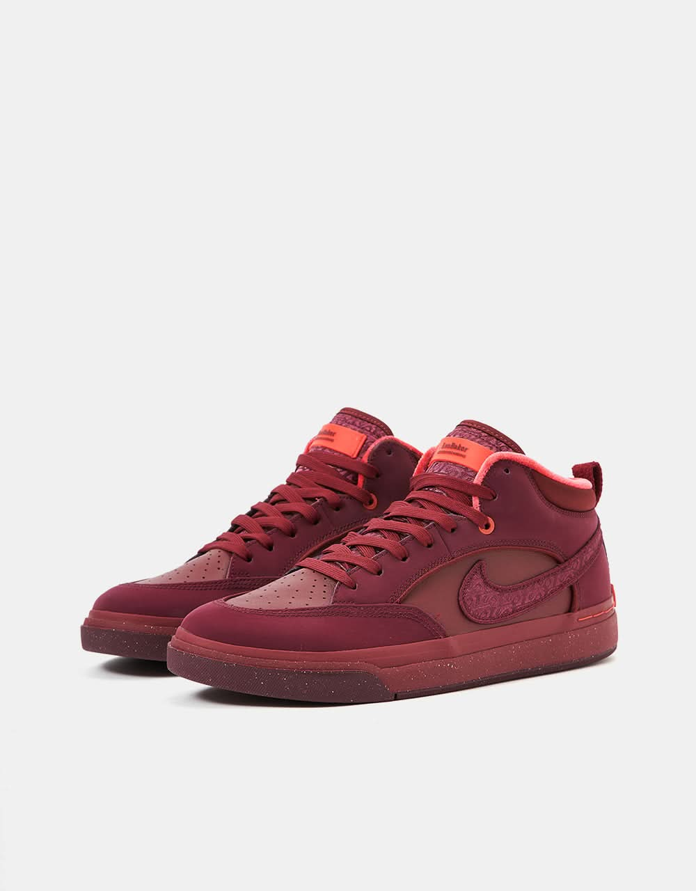 Scarpe da skate Nike SB React Leo Premium - Barbabietola scura/Barbabietola scura-Team Rosso