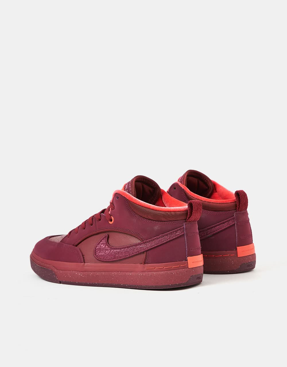 Scarpe da skate Nike SB React Leo Premium - Barbabietola scura/Barbabietola scura-Team Rosso