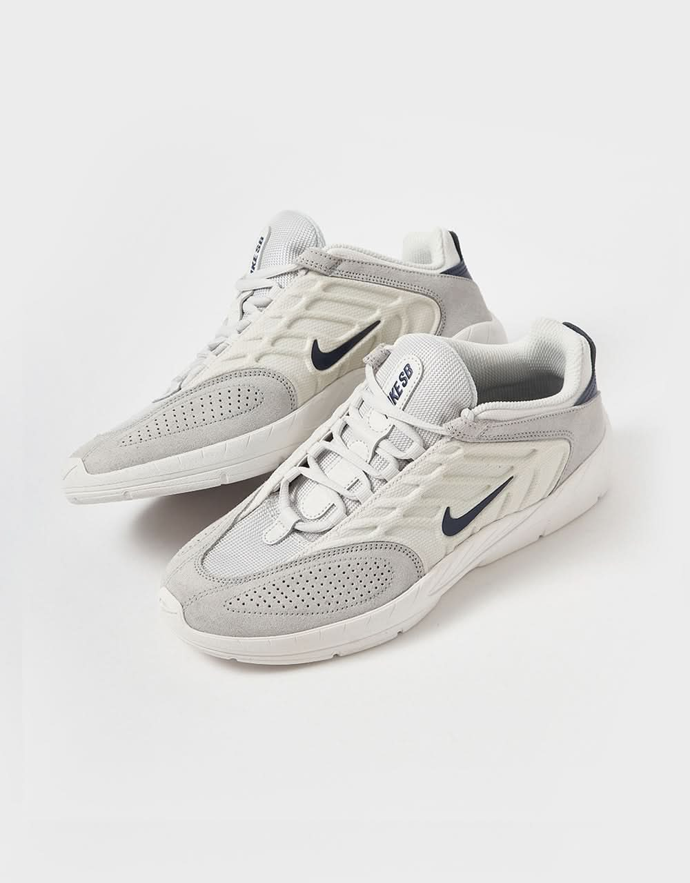 Nike SB Vertebrae Skate Shoes - Platinum Tint/Midnight Navy-Wolf Grey