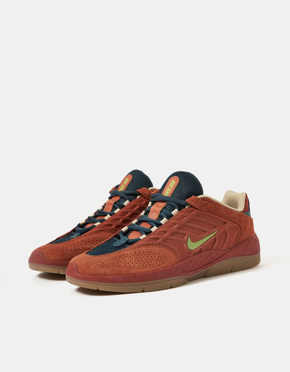 Nike SB Vertebrae TE Chaussures de skate - Russet foncé/Poire-Orange désert