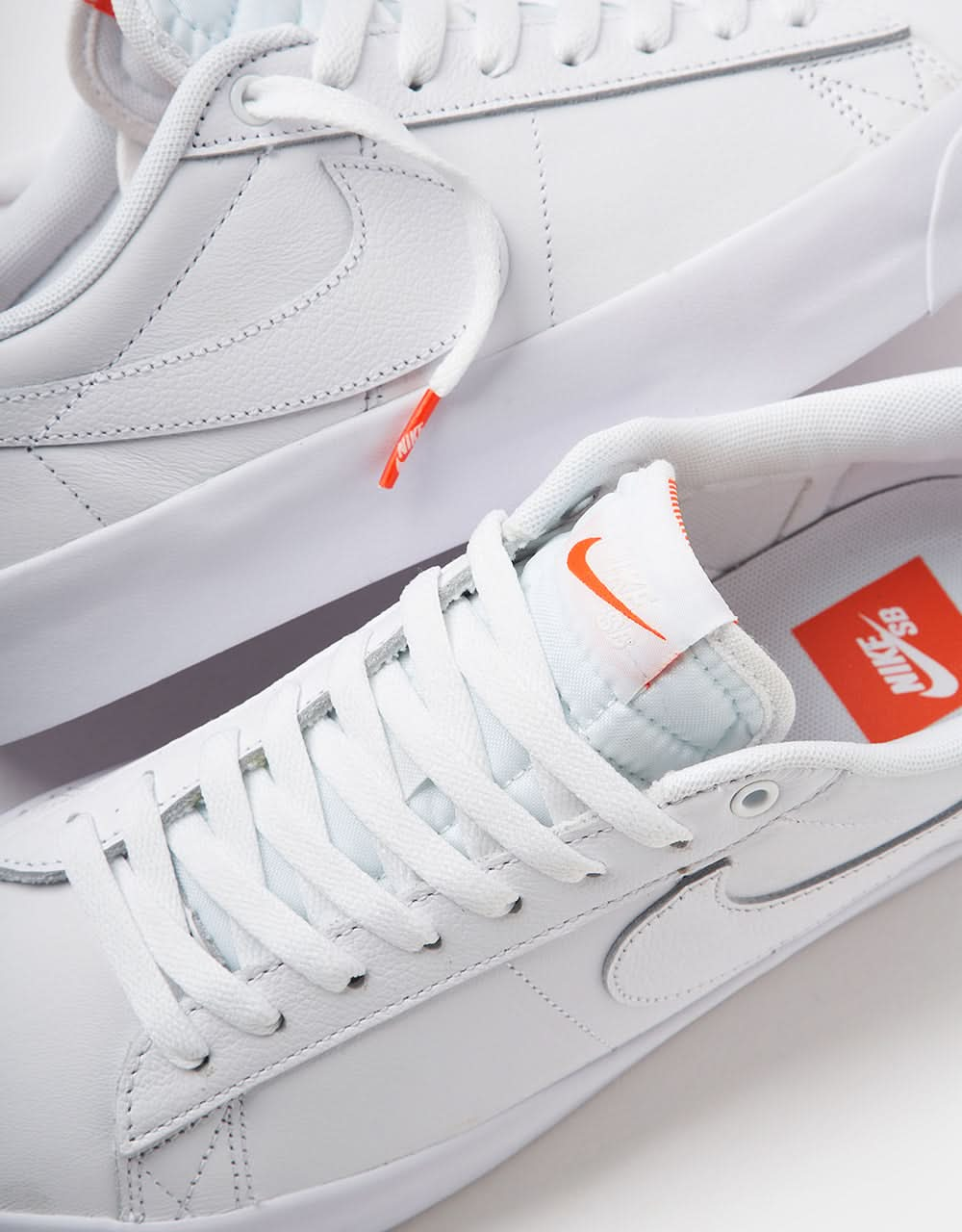 Nike SB 'Orange Label' Zoom Blazer Low Pro GT ISO Skate Shoes - White/White-White-White