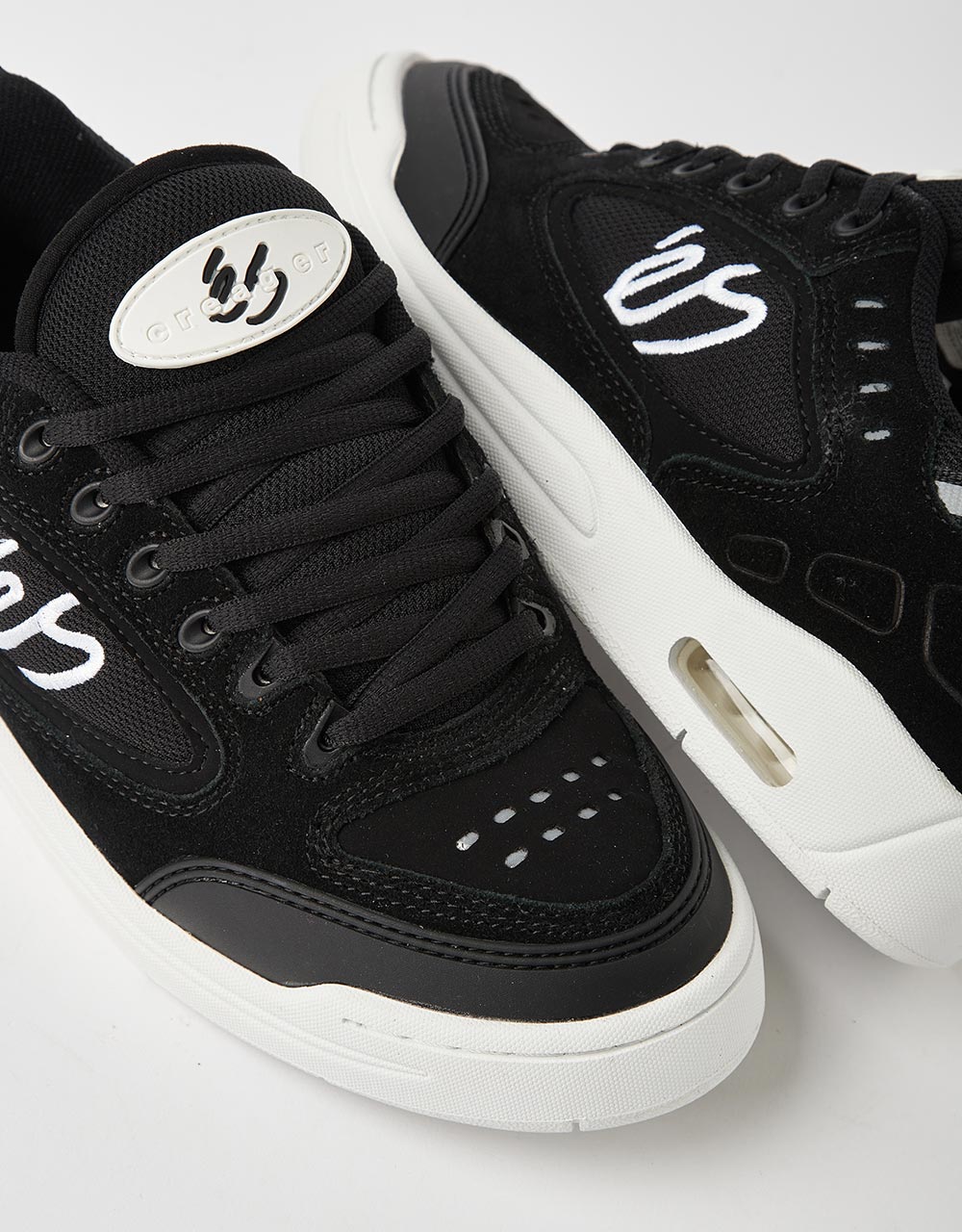 éS Creager Skate Shoes - Black/White/White