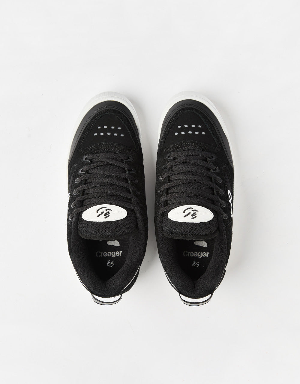 éS Creager Skate Shoes - Black/White/White