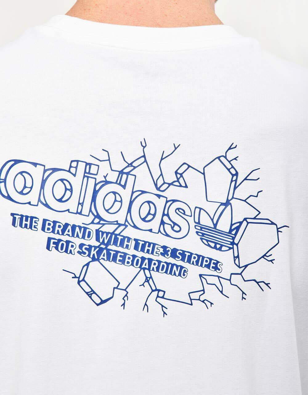 T-shirt Adidas Breakthru - Blanc/Bleu Royal