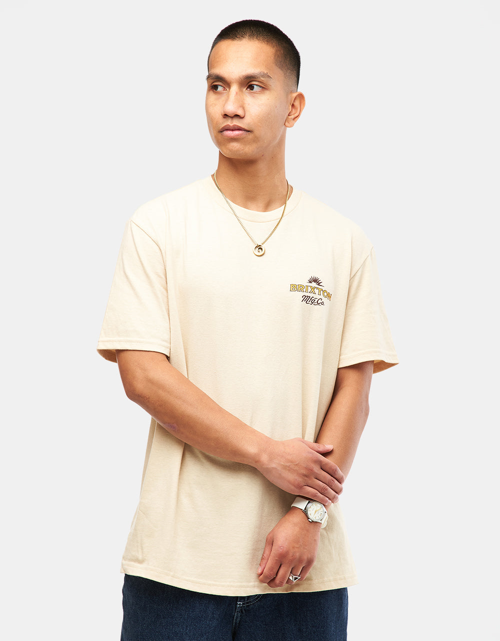 Brixton Wrangling T-Shirt - Cream