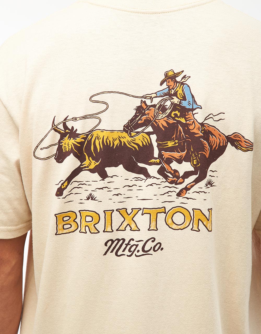 Camiseta Brixton Wrangling - Crema