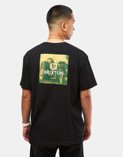 T-shirt Brixton Alpha Square - Nera/Verde cipresso/Giallo tramonto