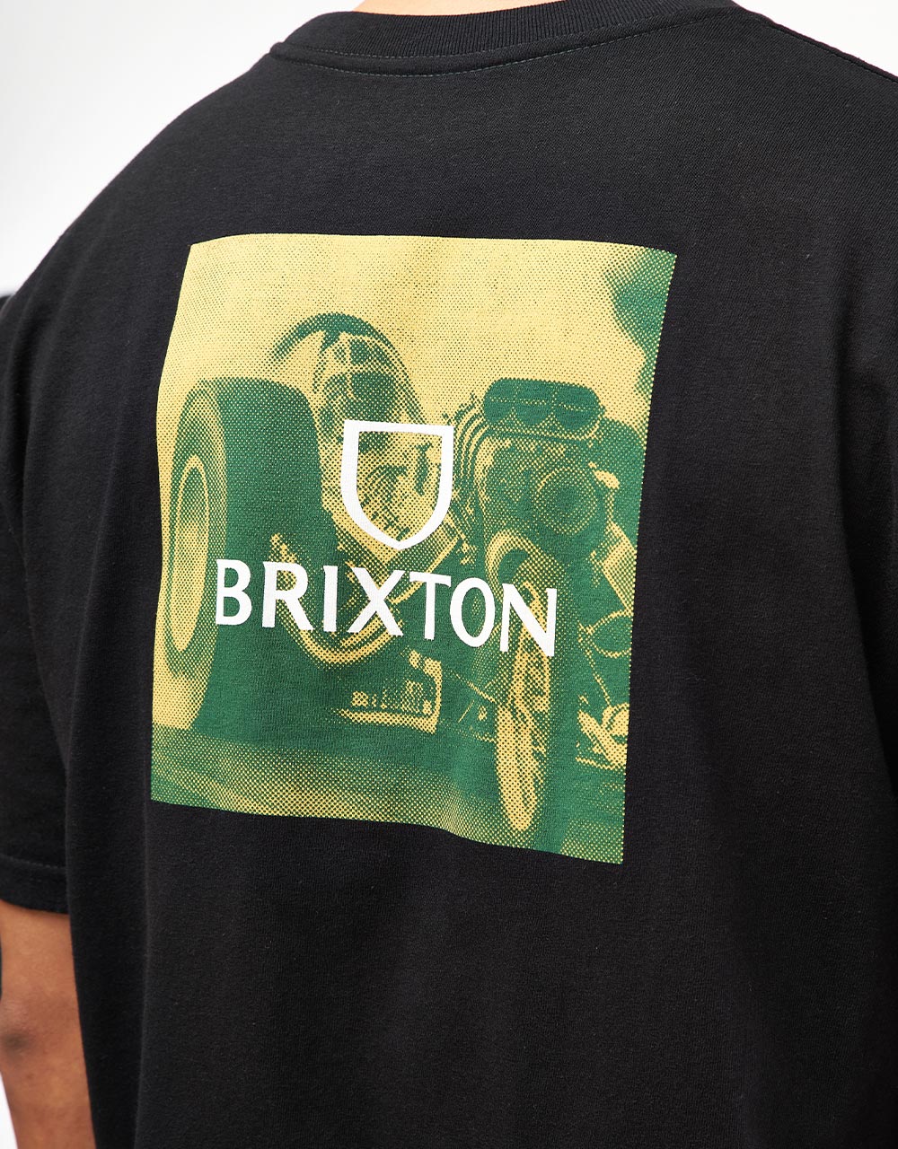 Brixton Alpha Square T-Shirt - Black/Cypress Green/Sunset Yellow