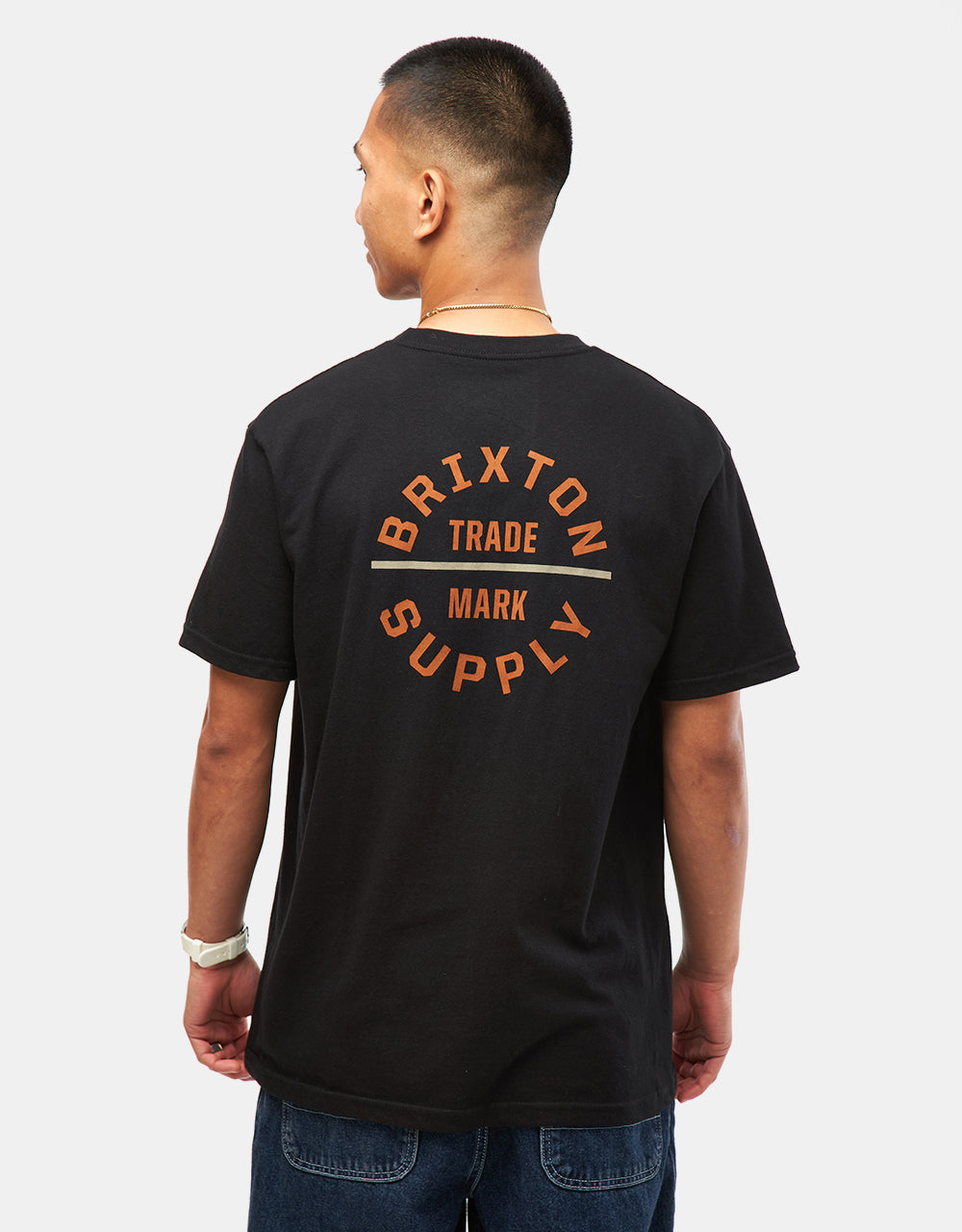 T-Shirt Brixton Oath V - Noir/Rouille/Sable