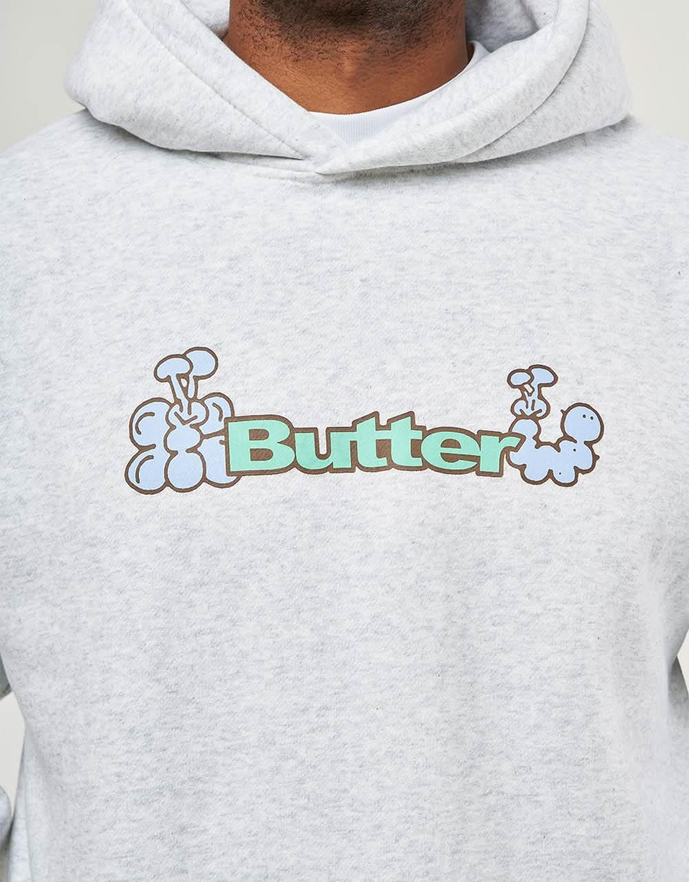 Felpa con cappuccio e pullover con logo Butter Goods Bugs - Ash