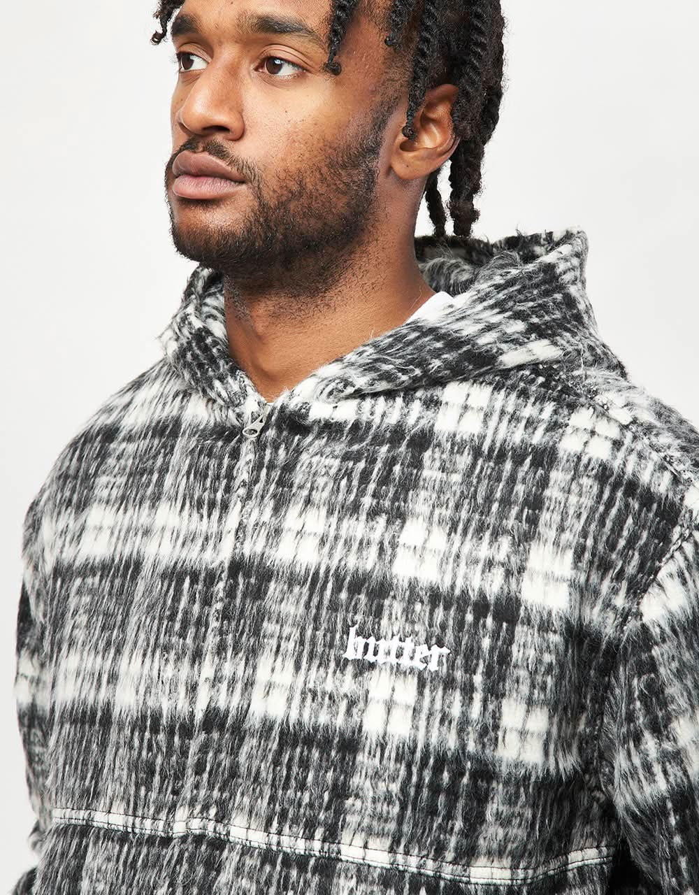 Butter Goods Heavy Plaid Work Jacket - Black/White