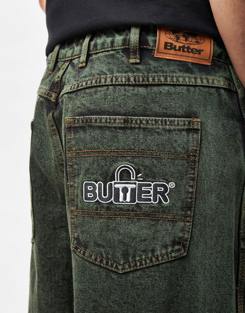 Butter Goods Lock Baggy Denim Jean - Washed Ivy