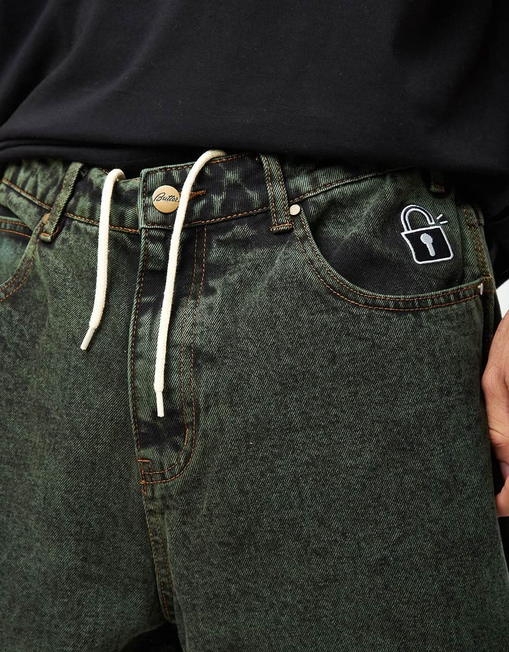 Jean baggy en denim Butter Goods Lock - Lierre délavé