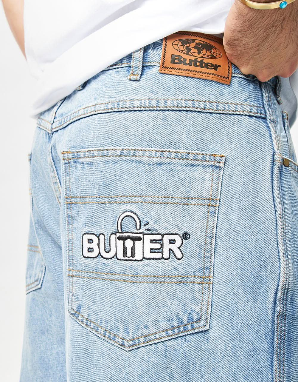 Butter Goods Lock Baggy Denim Jean - Light Indigo