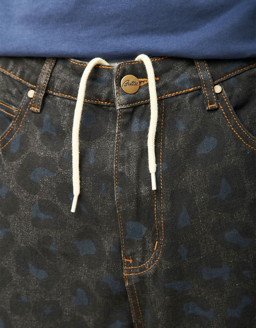 Butter Goods Leopard Denim Jean - Black