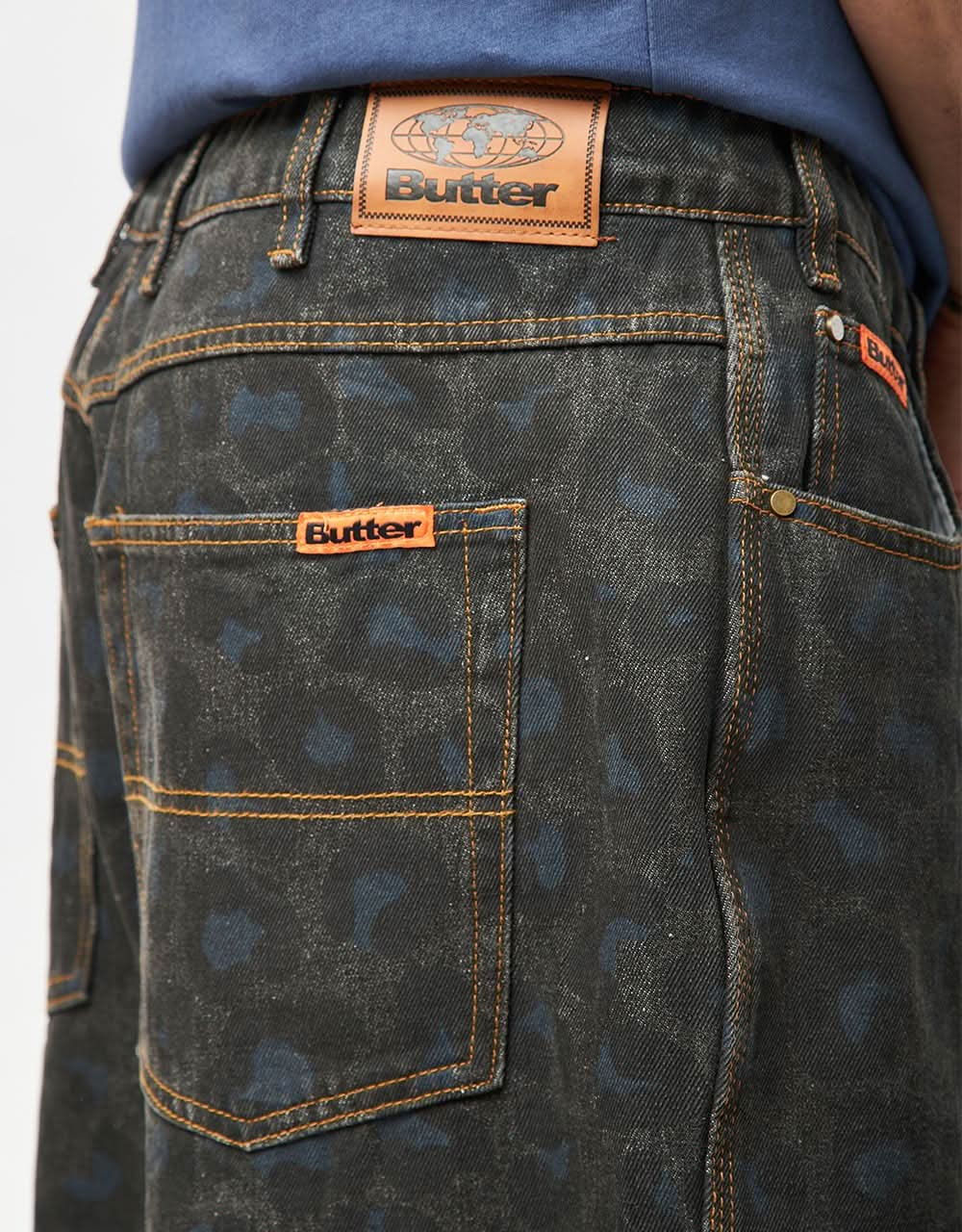 Butter Goods Leopard Denim Jean - Black