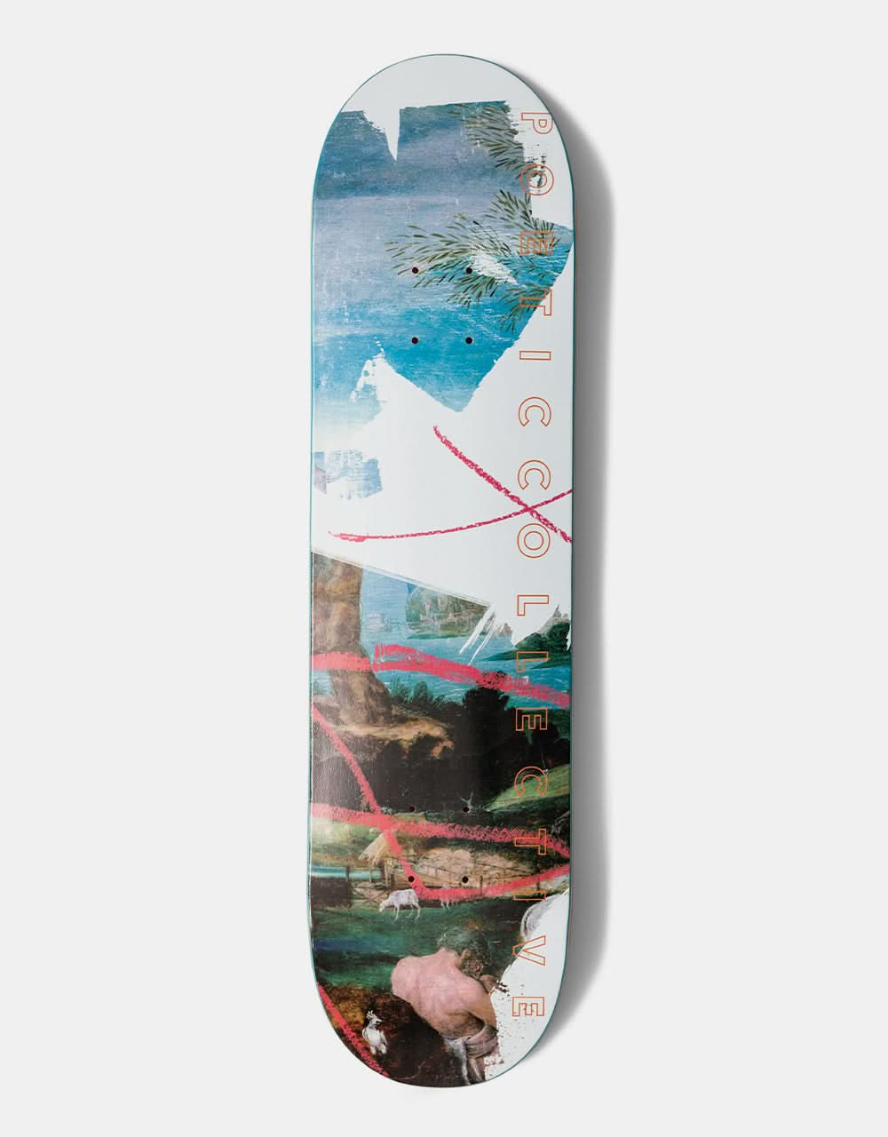 Poetic Collective Red Strokes Skateboard Deck