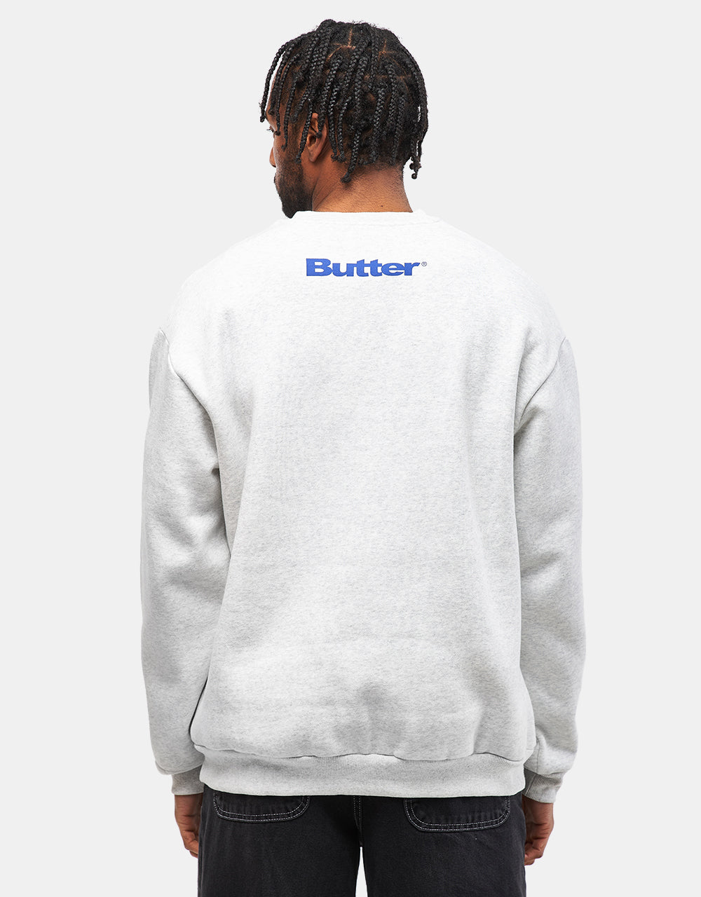 Butter Goods x Blue Note Records Logo Felt Applique Crewneck -Ash