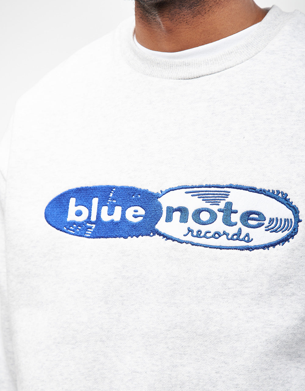 Butter Goods x Blue Note Records Logo Felt Applique Crewneck -Ash