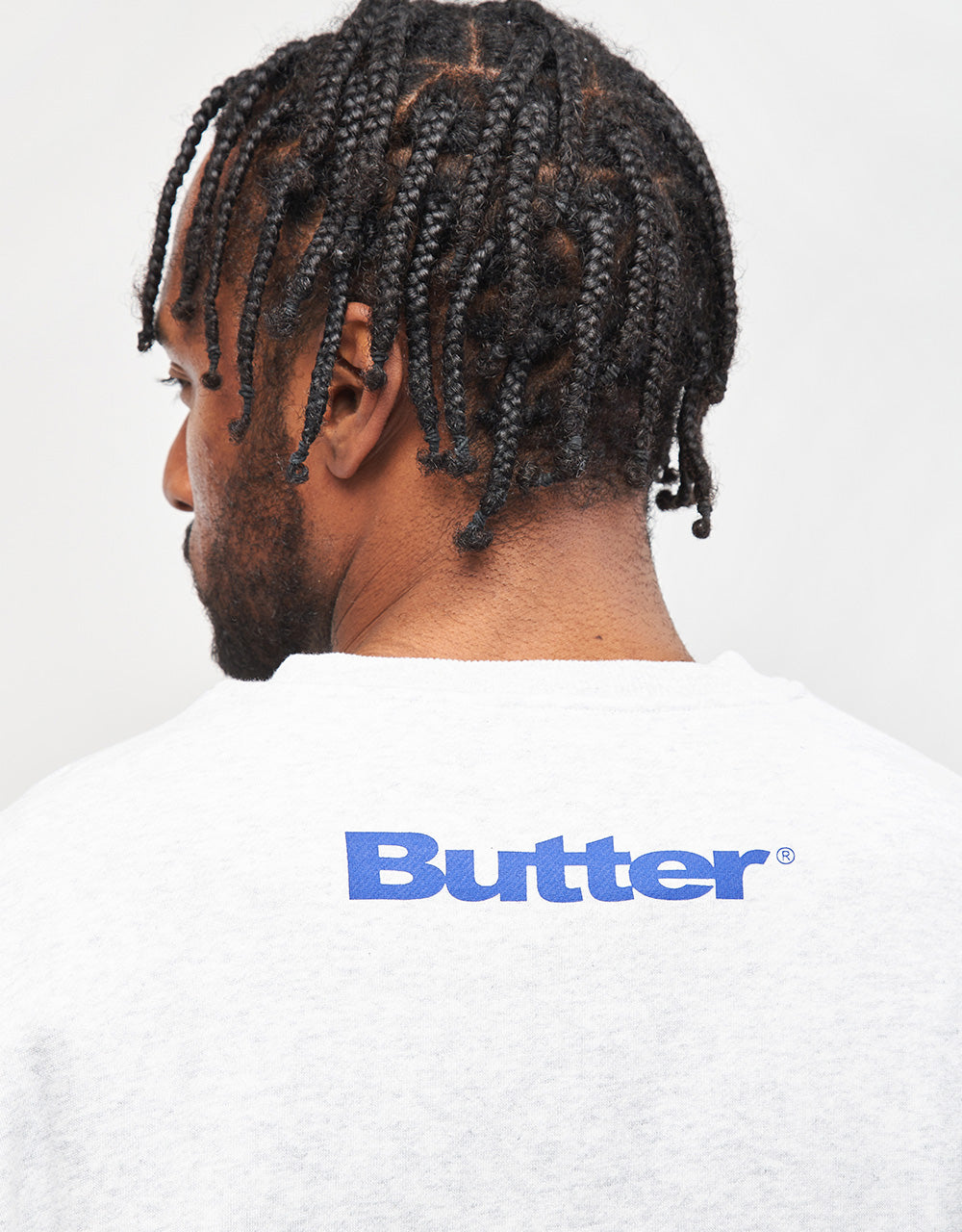 Butter Goods x Blue Note Records Logo Felt Applique Crewneck -Ash