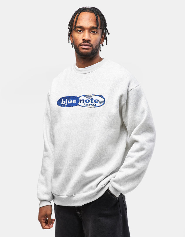 Butter Goods x Blue Note Records Logo Felt Applique Crewneck -Ash