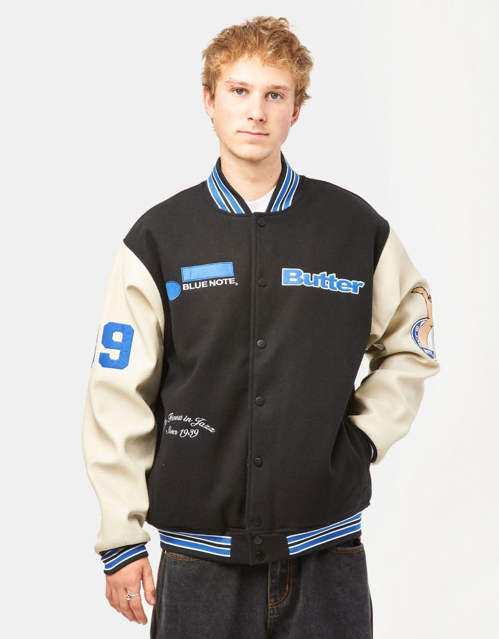 Butter Goods x Blue Note Blue Note Varsity Jacket - Navy/Cream