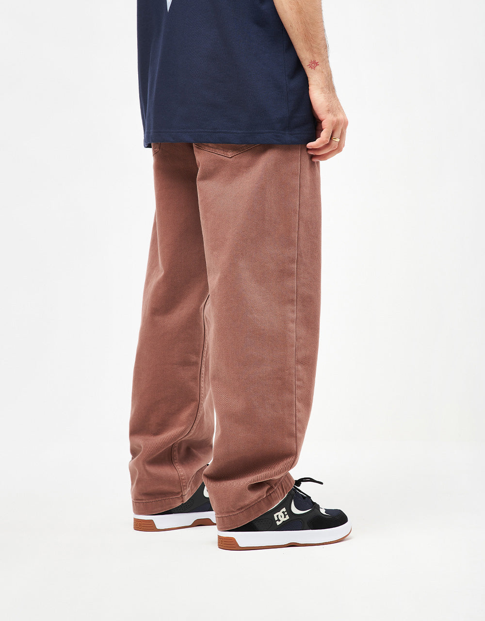 DC Worker Baggy Denim Pant - Plum Overdye