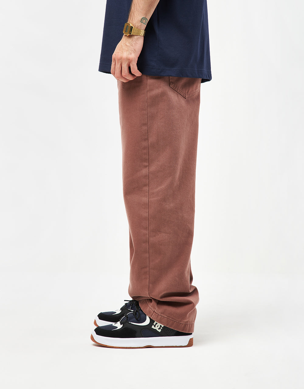 DC Worker Baggy Denim Pant - Plum Overdye