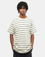 DC Upstate Striped T-Shirt - Silver Lining Upstate Stripe