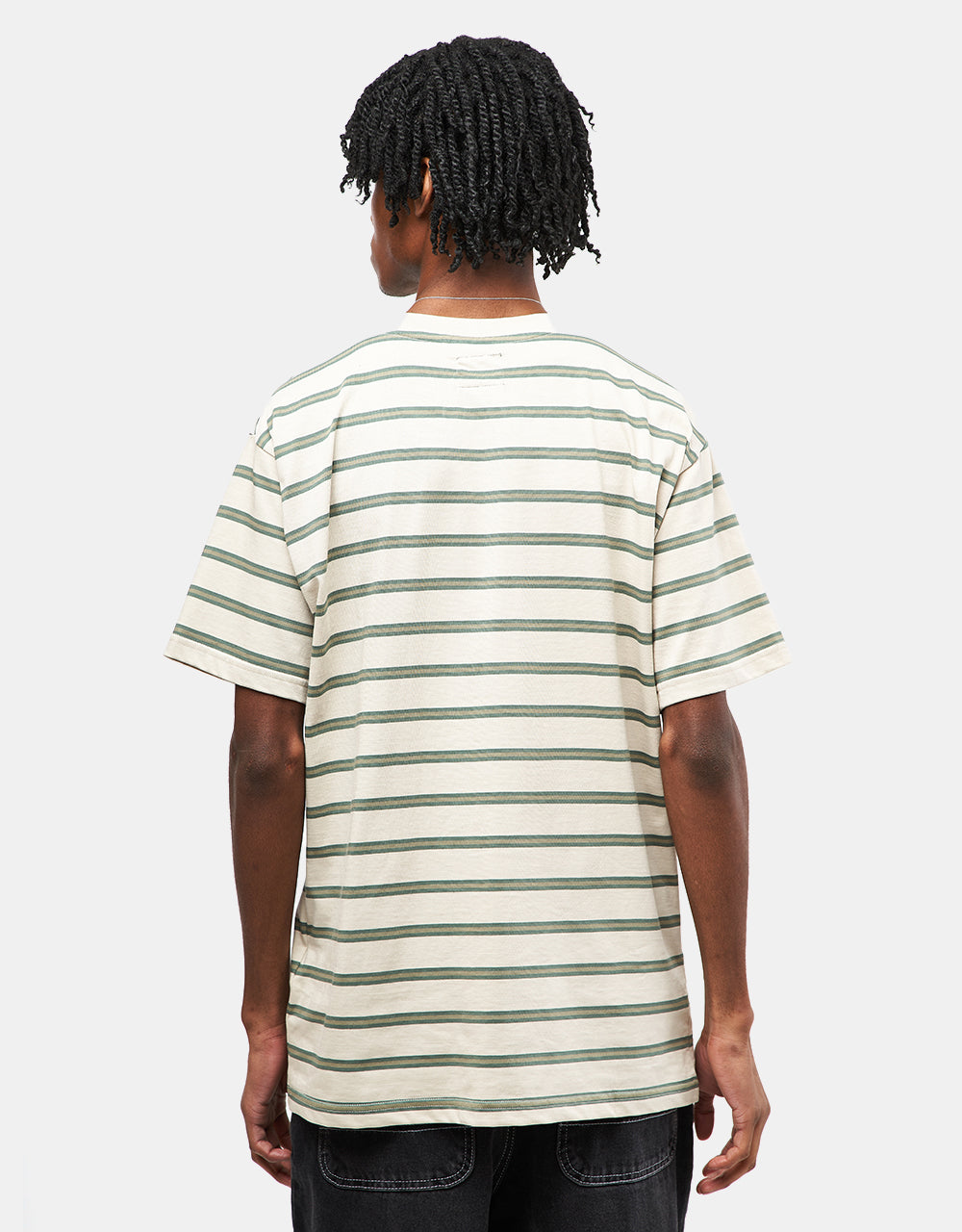 DC Upstate Striped T-Shirt - Silver Lining Upstate Stripe