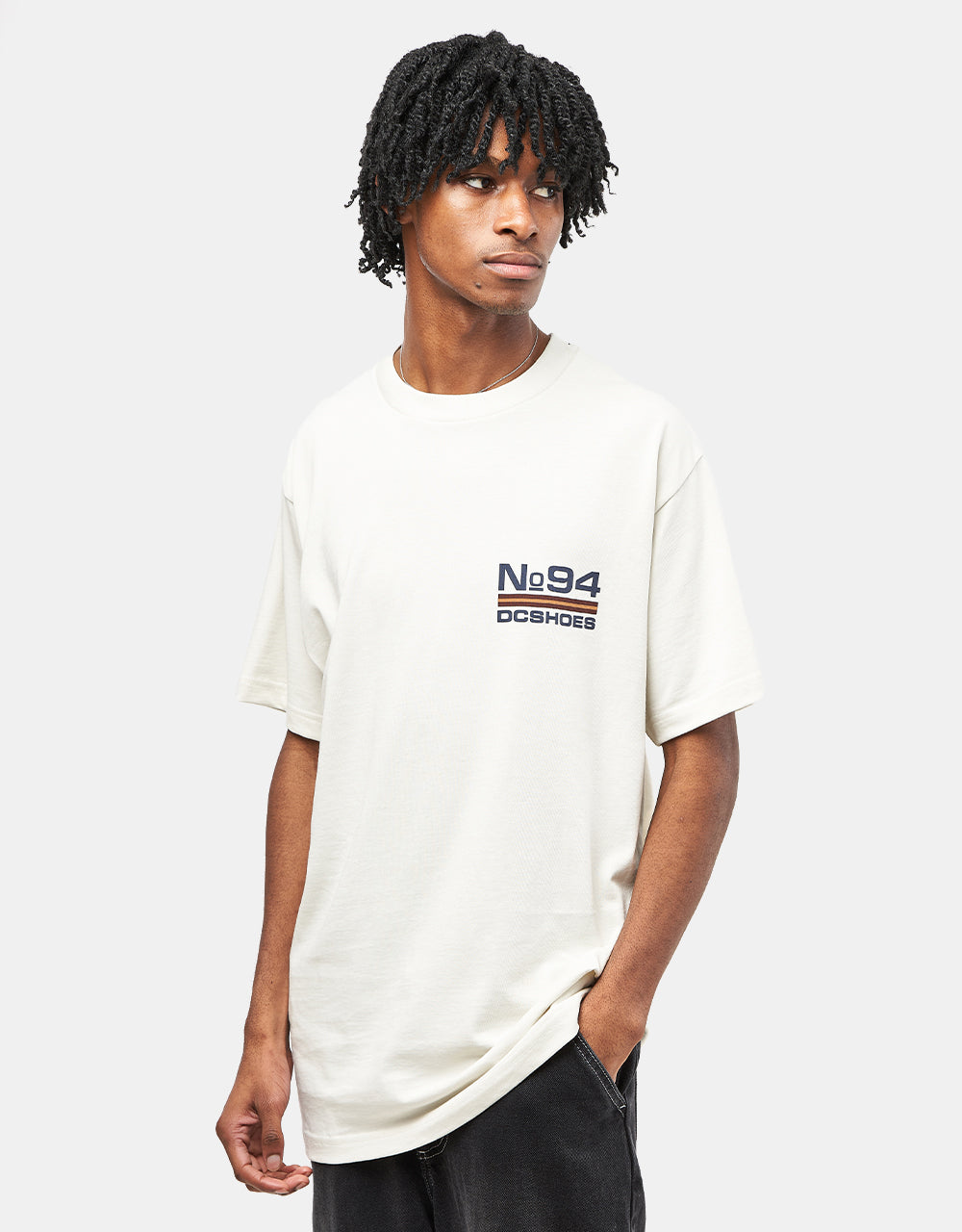 DC No 94 Worker Compass T-Shirt - Lily White