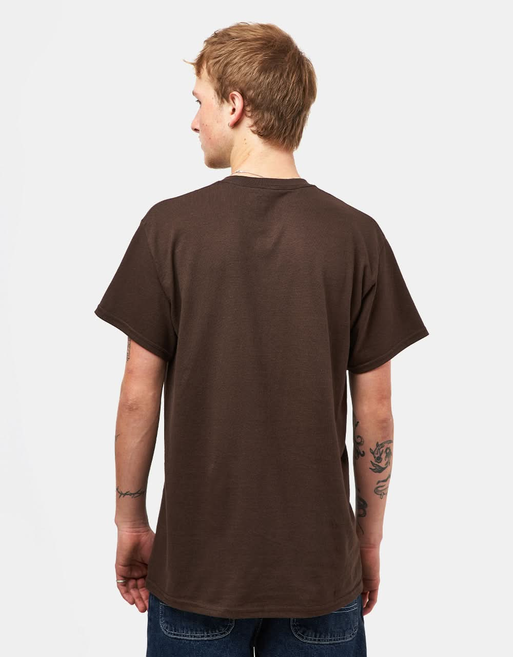 T-Shirt Spitfire Old E Fade Fill - Chocolat Noir/Rouge