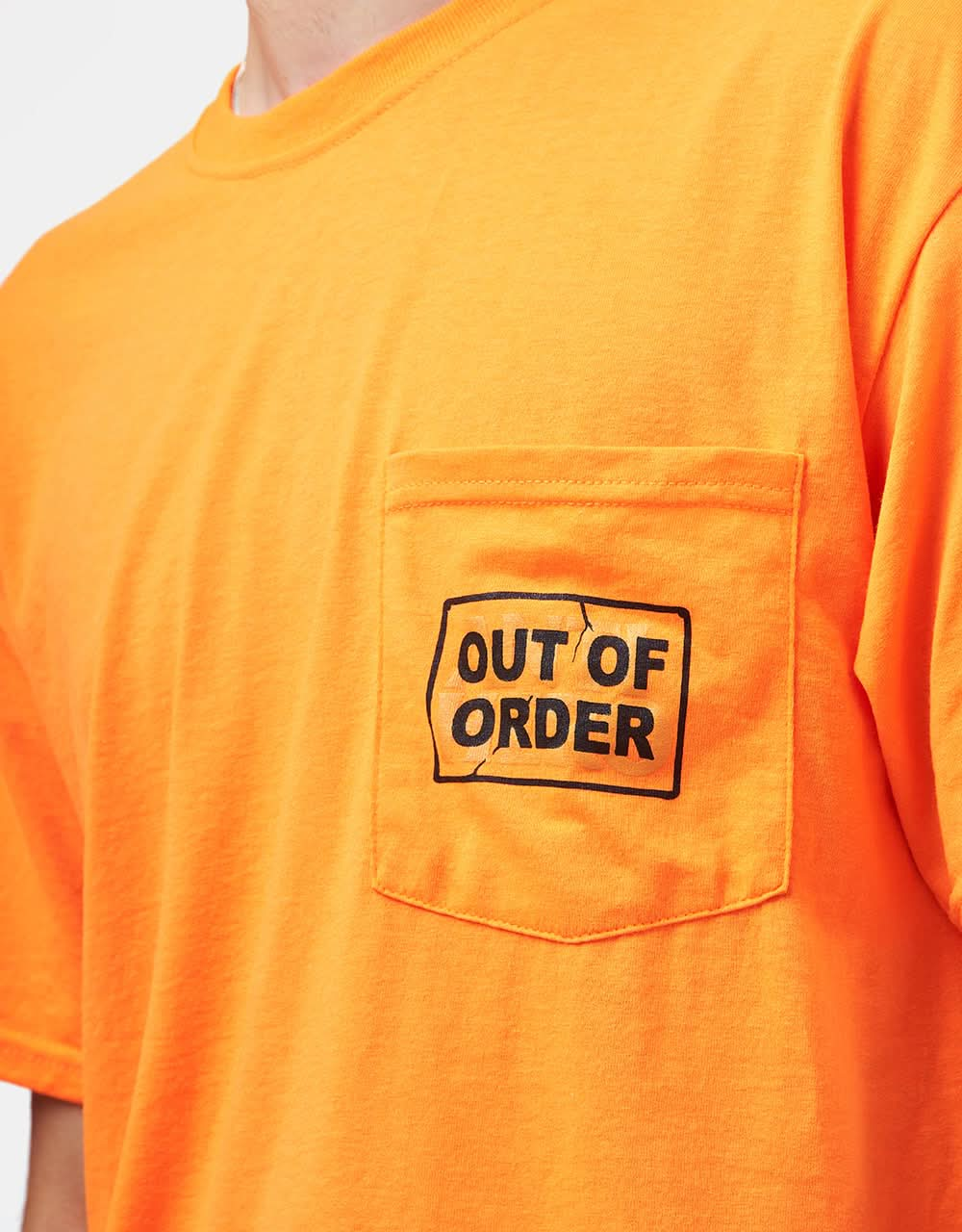 T-shirt à poche Anti Hero Out Of Order - Orange sécurité/Noir