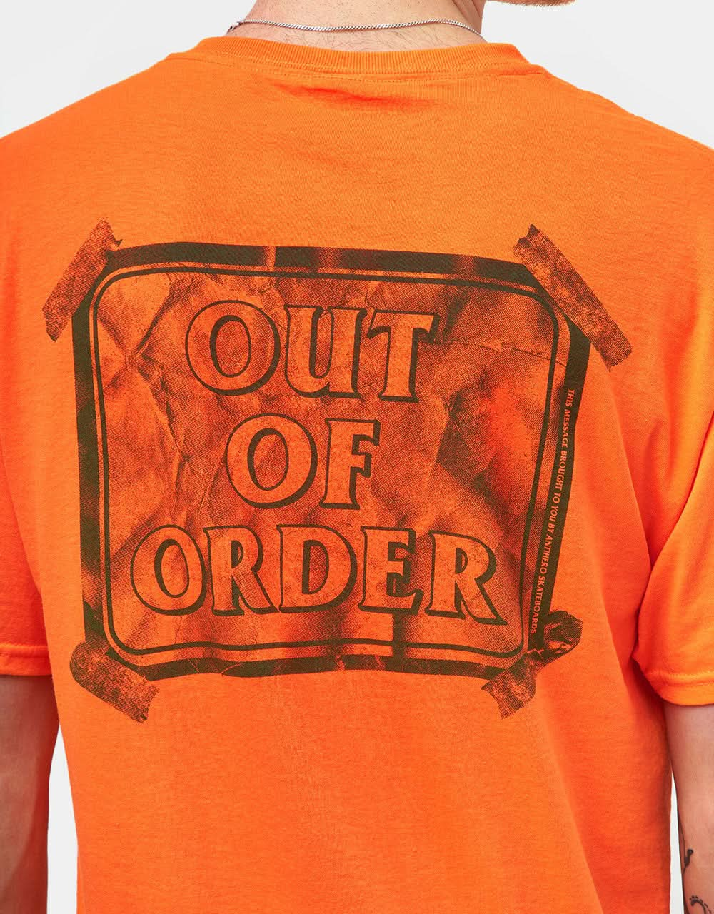 T-shirt à poche Anti Hero Out Of Order - Orange sécurité/Noir