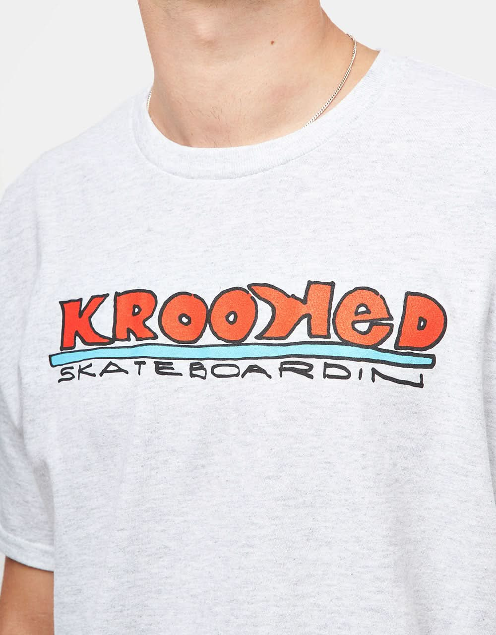 T-shirt da skateboard Krooked - Cenere/Multi