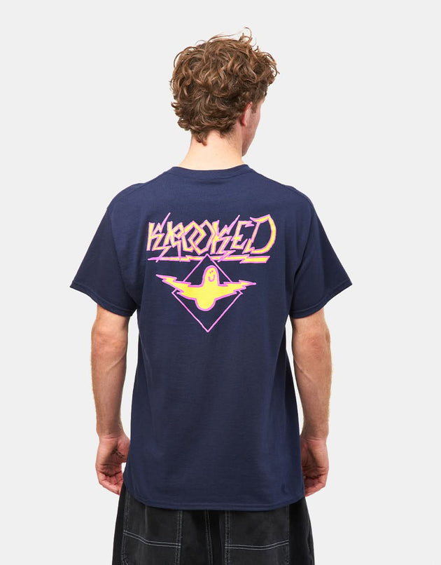 T-shirt Krooked Bird Lightening - Blu scuro/Giallo